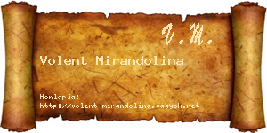 Volent Mirandolina névjegykártya